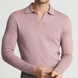 NWT Reiss Milburn merino wool polo shirt